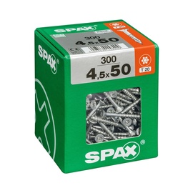Саморез по дереву Spax, 4.5 x 50 мм, белый, 300 шт.