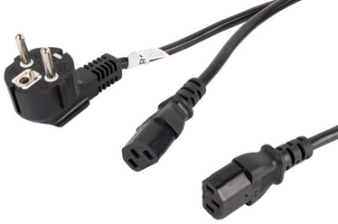 Lanberg Cable IEC C13 / Schuko 1.8m Black