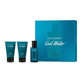 Komplekt meestele Davidoff Cool Water 40 ml EDT + 50 ml Shower Gel + 50 ml Aftershave Balm