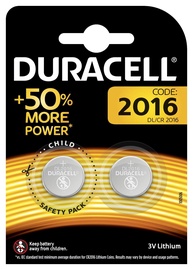 Батареи Duracell, CR2016, 3 В, 2 шт.