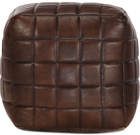 Пуф VLX Modern Leather, коричневый, 40 см x 40 см x 40 см