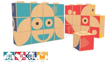 Attīstošās rotaļlietas Elou Puzzle Block, 22 cm, daudzkrāsaina