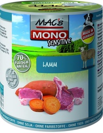Koerte märgtoit (konserv) Mac's Mono Sensitive Lamb 400g