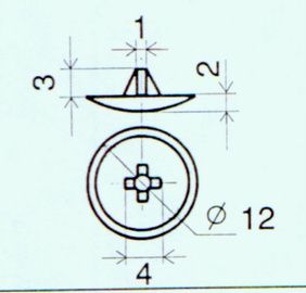 CEPURĪTE SKRŪVEI ĶIRSIS 12MM