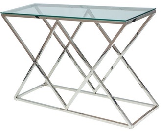Konsoles galds Signal Meble Zegna C Silver, 1200x400x780 mm