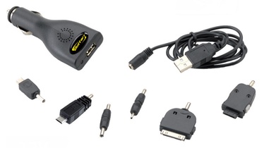 Автомобильное зарядное устройство Bottari, Micro USB/Mini USB/Apple 30-pin/Phono MM