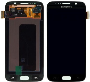 Mobilo tālruņu rezerves daļas Samsung Galaxy S6 Black LCD Screen