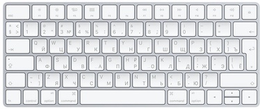 Klaviatūra Apple Magic Keyboard Magic Keyboard EN/RU, balta, bezvadu