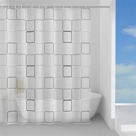Штора для ванной Gedy Domino TVI13291830, белый/черный/серый, 2000 мм x 1800 мм