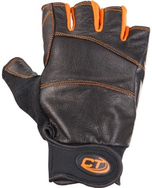 Cimdi Climbing Technology Progrip Ferrata, melna/oranža, XL