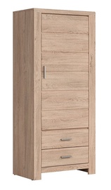 Black Red White Luttich Bookshelf 160cm Oak