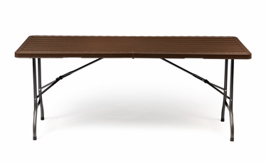 Dārza galds ModernHome Banquet Foldable, brūna, 180 x 75 x 72 cm