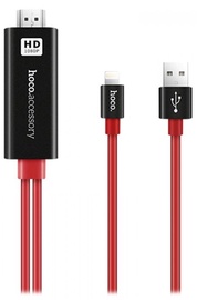 Hoco UA4 Lightning Compatible Audio&Video HD Cable Adapter Red
