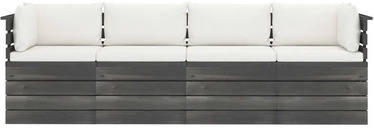 Садовый диван VLX 4-Seater Garden Pallet Sofa 3061745, коричневый/бежевый