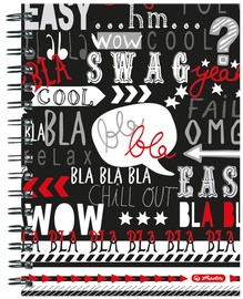 Herlitz Spiral Notepad A5/100p Black&Wow/50010073