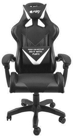 Spēļu krēsls Natec Fury Avenger, balta/melna