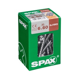 Medsraigčiai Spax, 6 x 60 mm, ZN, T30, 30 vnt.