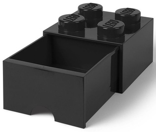 Коробка для вещей LEGO® Storage Brick Drawer 4, 6 л, черный, 25 x 25 x 18 см
