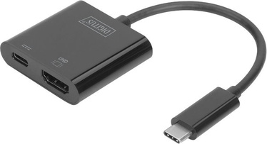 Adapteris Digitus USB Type-C 4K HDMI HDMI, USB, 0.11 m, juoda
