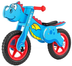 Milly Mally Dino Balance Bike Blue 2909