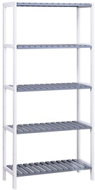 Songmics Storage Rack White/Grey 60x26x130cm