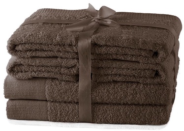 Набор полотенец для ванной AmeliaHome Amari 23832, коричневый, 6 шт.