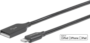 Провод Estuff, USB 2.0 Type A/Apple Lightning, 1.5 м, серый