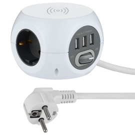 Pikendusjuhe 3p+3xusb+juhtmeta laadija