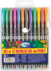 Lodīšu pildspalva Centrum Metallic 80786, daudzkrāsaina, 1 mm, 12 gab.