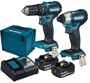 Дрель с батареей Makita DLX2221JX2, 18 В, 3 Ah