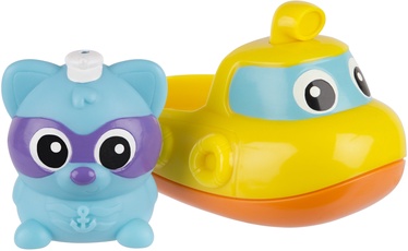 Набор игрушек для купания Playgro Rainy Raccoons Musical Submarine, многоцветный, 2 шт.