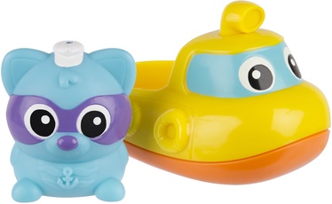 Vannimänguasjade komplekt Playgro Rainy Raccoons Musical Submarine, mitmevärviline, 2 tk