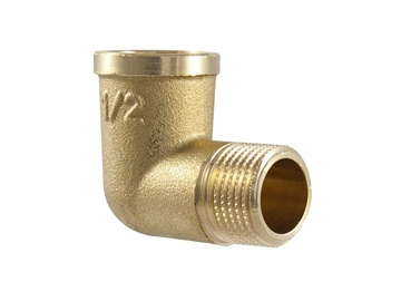 Līkums TDM Brass 210PP, 90 °, 1 1/4", misiņš