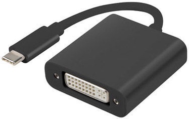 Laidas Lanberg USB Type-C To DVI Dual Link USB-C, DVI, 0.15 m, juoda