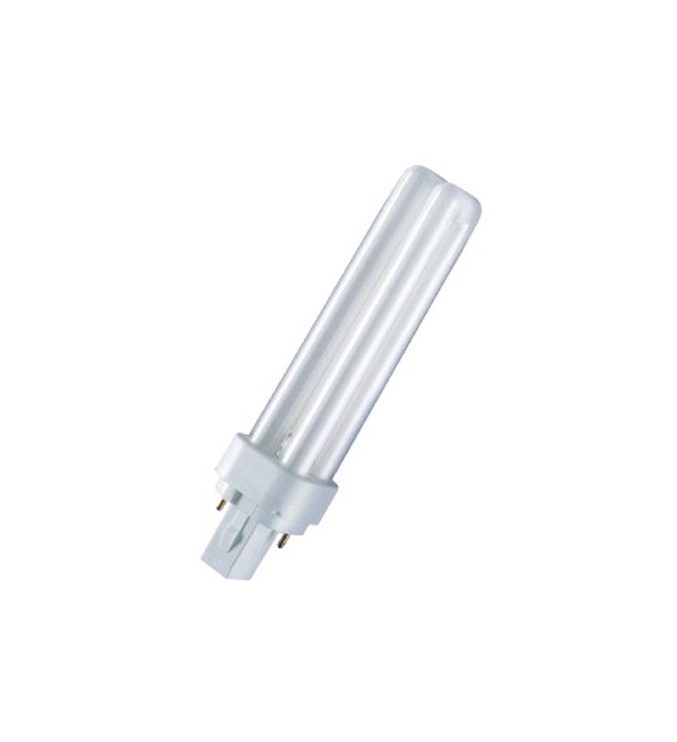Лампочка Osram Компактная люминесцентная, холодный белый, G23, 11 Вт, 900 лм