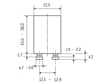 Starter GE, 22 W, 2.15 cm x 2.15 cm x 4.03 cm