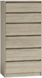 Комод Top E Shop Karo K6 Sonoma, 70x43x139 см