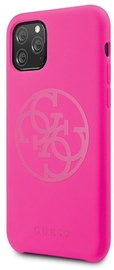 Guess 4G Tone On Tone Back Case For Apple iPhone 11 Pro Dark Pink