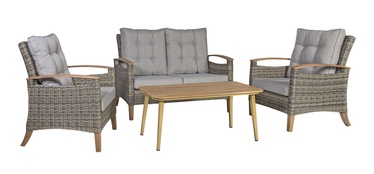 Home4you Prato Garden Furniture Set Brown/Grey