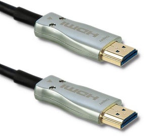Qoltec HDMI Cable v.2.0 A Male to HDMI A Male AOC 20m Black/Silver