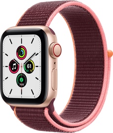 Išmanusis laikrodis Apple Watch SE GPS LTE + Cellular, 40mm Aluminum Plum Sport Loop, aukso