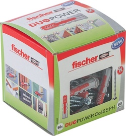 Fischer DuoPower Dowels 8x40 S PH LD 50pcs