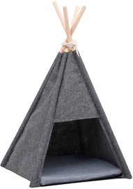 Dzīvnieku gulta - māja VLX Tent, pelēka, 400 mm x 400 mm