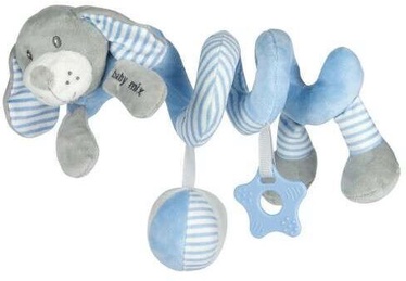 Игрушка для коляски Baby Mix Spiral Dog, синий/серый