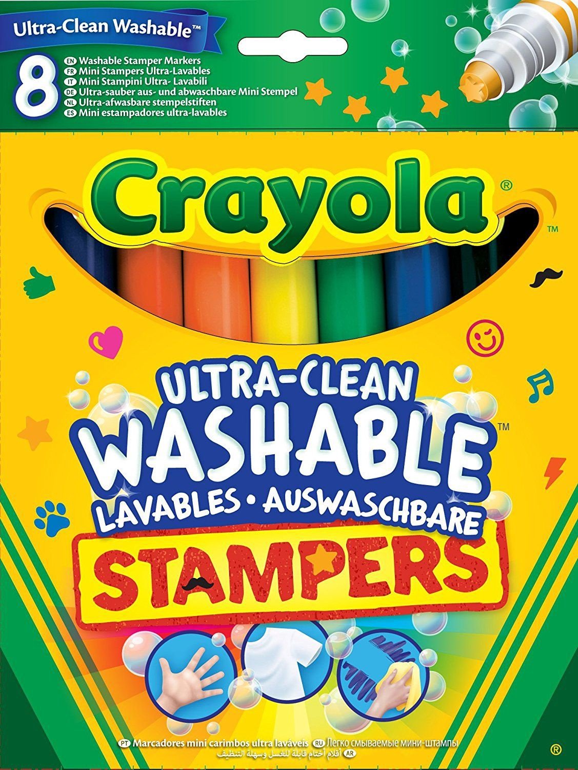 Crayola Ultra Clean Marker Stampers 8pcs Senukai Lt