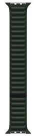 Ремешок Apple 45mm Sequoia Green Leather Link - S/M, темно-зеленый