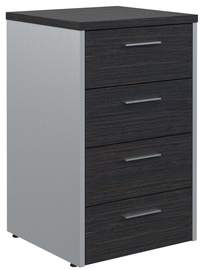 Skyland Offix New Drawer Cabinet OLC-4D.1 Legno Dark/Metallic