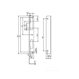 Plāksne Lob Strike Plate RK91, cinkots