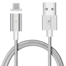 Maclean MCE160 Cable USB / Micro USB 1m Silver