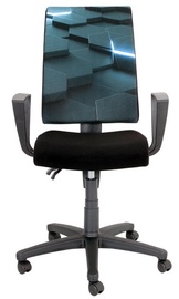 Black Red White Proxima Virtual Swivel Chair Dark